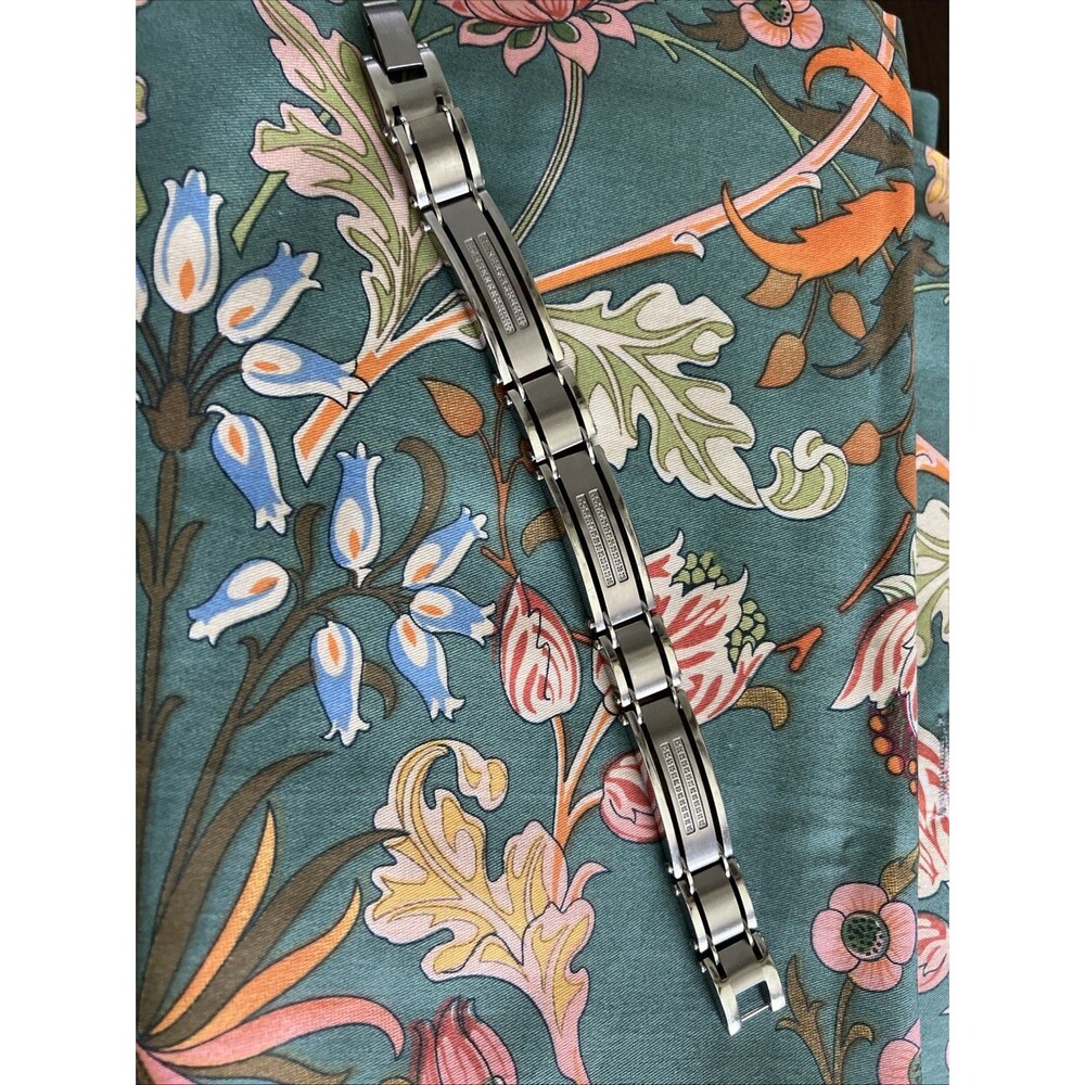 Shaquille O'Neal 13 mm Stainless Steel B.20ct Natural MENS Diamond Bracelet